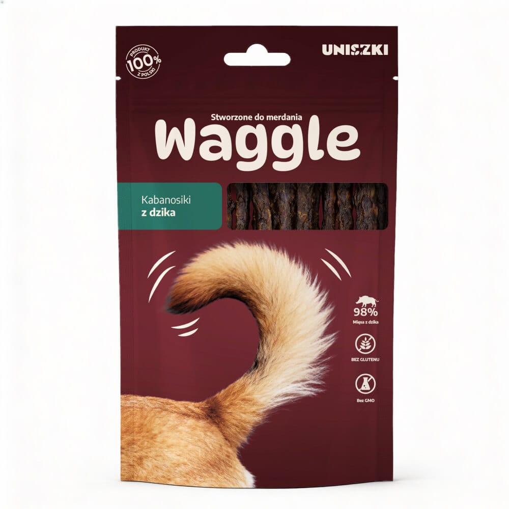 UNISZKI Waggle Kabanosiki z Dzika 60g