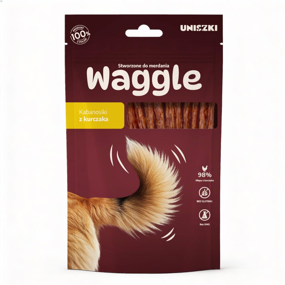 UNISZKI Waggle Kabanosiki z Kurczaka 60g