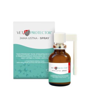Vet Protector Jama Ustna Spray - płyn do jamy ustniej dla psów i kotów 30ml