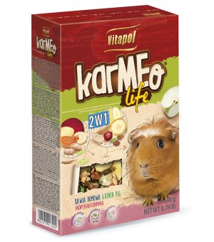VITAPOL Karmeo Life 2w1 karma uzupełniająca z owocami i warzywami dla świnki 340g