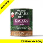 Wataha karma mokra Adult HUNT MONO Kaczka z Marchewką, Batatem i Gruszką ZESTAW 6x 800g