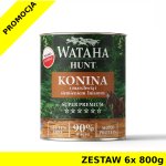 Wataha karma mokra Adult HUNT MONO Konina z Marchwią i Siemieniem Lnianym ZESTAW 6x 800g