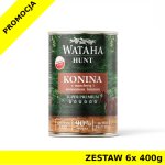  Wataha karma mokra Adult HUNT MONO Konina z Marchwią i Siemieniem Lnianym ZESTAW 6x 400g