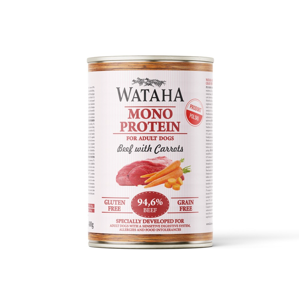 Wataha karma mokra Adult MONO Wołowina z Marchewką 400g