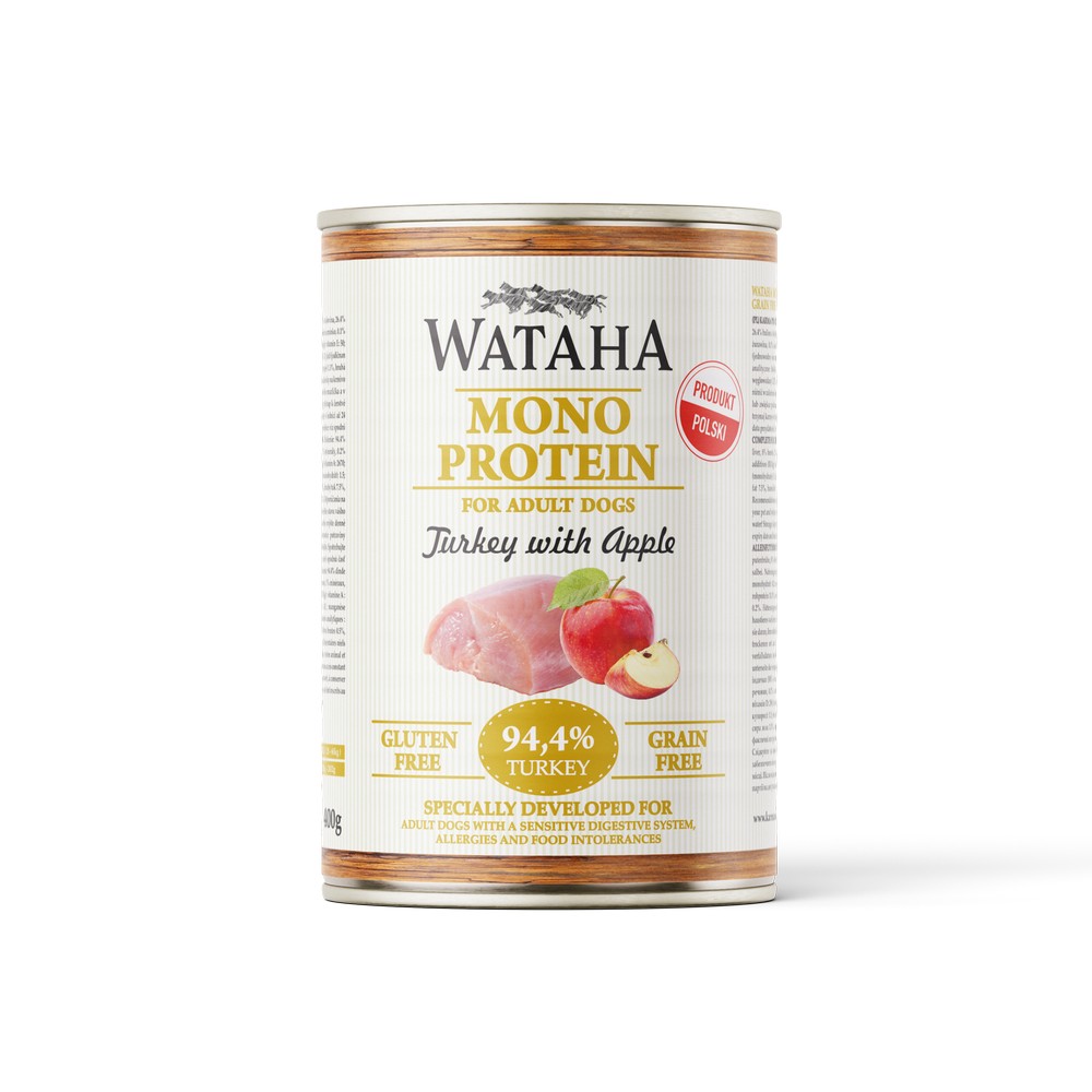 Wataha karma mokra Adult MONO Indyk z Jabłkiem 400g