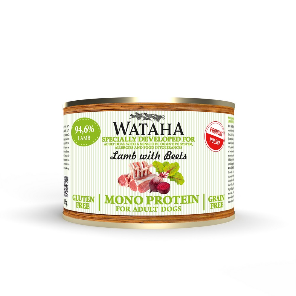 Wataha karma mokra Adult MONO Jagnięcina z Burakami 185g