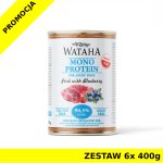 Wataha karma mokra Adult MONO Wieprzowina z Borówką Amerykańską ZESTAW 6x 400g