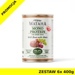  Wataha karma mokra dla psów dorosłych MONO Dzik z Burakami ZESTAW 6x 400g