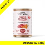 Wataha karma mokra dla psów dorosłych MONO Wołowina z Marchewką ZESTAW 6x 400g