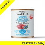 Wataha karma mokra Adult MONO Wieprzowina z Borówką Amerykańską ZESTAW 6x 800g