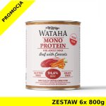 Wataha karma mokra Adult MONO Wołowina z Marchewką ZESTAW 6x 800g