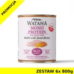 Wataha karma mokra Adult MONO Królik z Batatami ZESTAW 6x 800g
