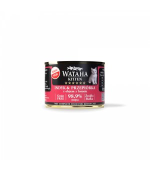 Wataha karma mokra dla kociąt Hunt Indyk z Przepiórką 200g