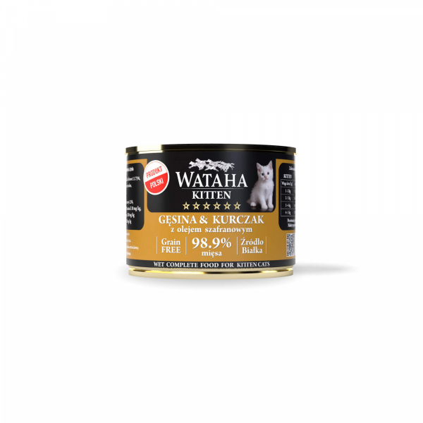 Wataha karma mokra dla kociąt Hunt Gęsina z Kurczakiem 200g