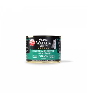 Wataha karma mokra dla kociąt Hunt Królik z Kurczakiem 200g