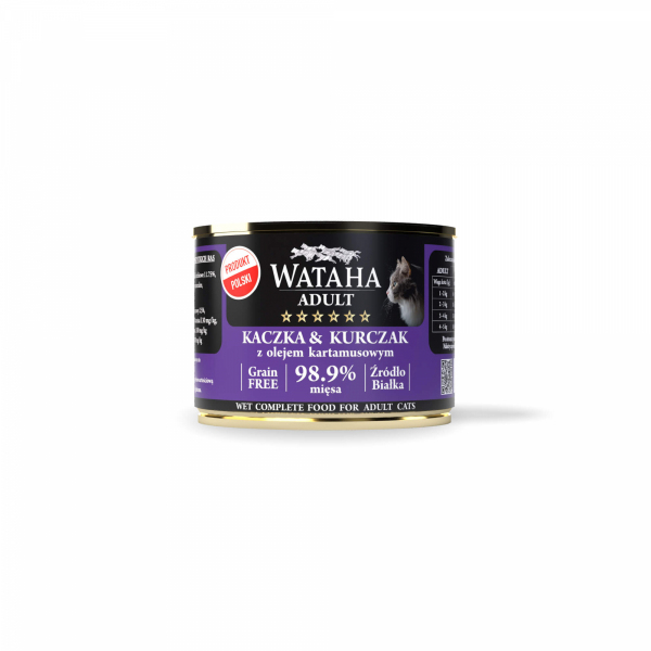 Wataha karma mokra dla kotów Hunt Kaczka z Kurczakiem 200g