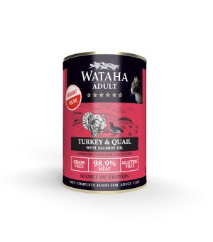 Wataha karma mokra dla kotów Hunt Indyk z Przepiórką 400g