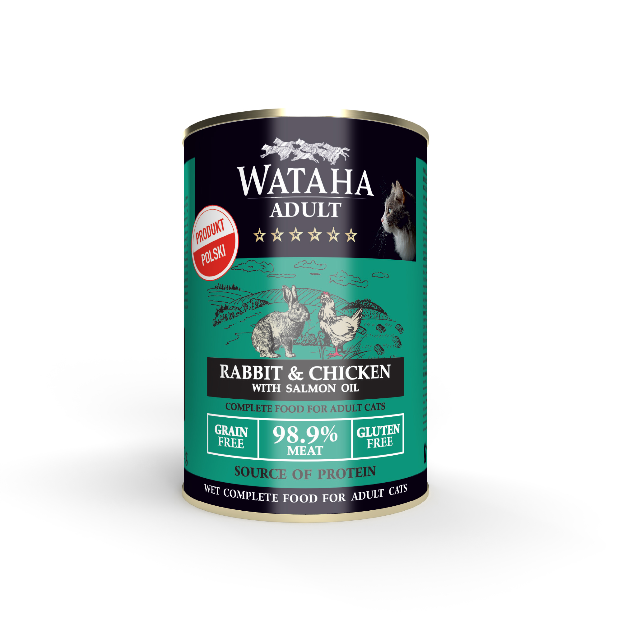 Wataha karma mokra dla kotów Hunt Królik z Kurczakiem 400g