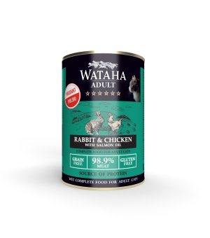 Wataha karma mokra dla kotów Hunt Królik z Kurczakiem 400g