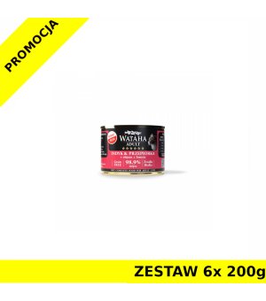 Wataha karma mokra dla kotów Hunt Indyk z Przepiórką ZESTAW 6x 200g