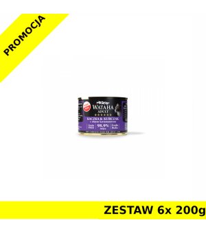  Wataha karma mokra dla kotów Hunt Kaczka z Kurczakiem ZESTAW 6x 200g
