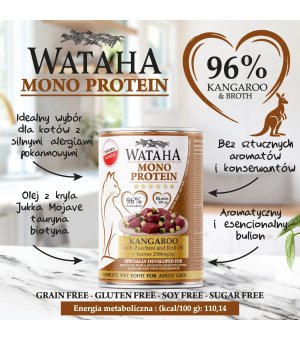 Wataha karma mokra dla kotów MONO Kangur z Cukinią 400g