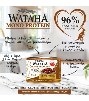 Wataha karma mokra dla kotów MONO Kangur z Cukinią 200g