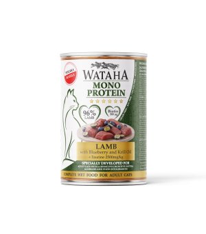 Wataha karma mokra dla kotów MONO Jagnięcina z Borówkami 400g