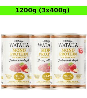 Wataha karma mokra dla psów dorosłych MONO Indyk z Jabłkiem 1200g