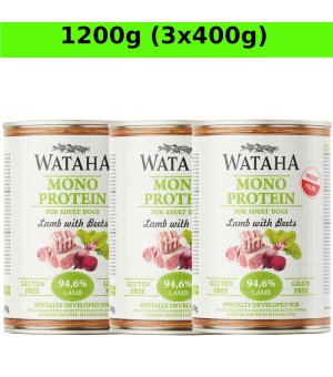 Wataha karma mokra dla psów dorosłych MONO Jagnięcina z Burakami 1200g