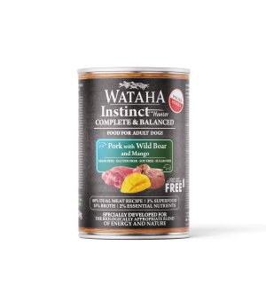 Wataha karma mokra dla psów dorosłych INSTINCT Wieprzowina z Dzikiem i Mango 400g