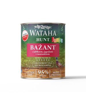 Wataha karma mokra dla szczeniąt HUNT MONO Bażant z Jabłkiem i Rumiankiem 800g