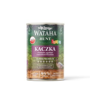 Wataha karma mokra dla szczeniąt HUNT MONO Kaczka z Batatami 400g