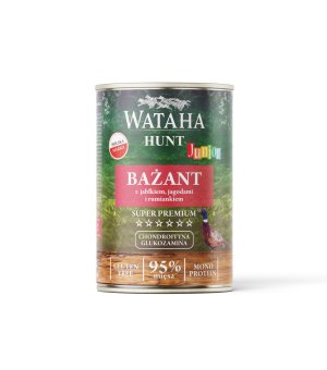 Wataha karma mokra dla szczeniąt HUNT MONO Bażant z Jabłkiem i Rumiankiem 400g