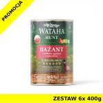 Wataha karma mokra dla szczeniąt HUNT MONO Bażant z Jabłkiem i Rumiankiem ZESTAW 6x 400g