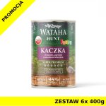 Wataha karma mokra dla szczeniąt HUNT MONO Kaczka z Batatami ZESTAW 6x 400g