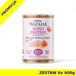 Wataha karma mokra dla szczeniąt MONO Królik z Dynią Hokkaido ZESTAW 6x 400g