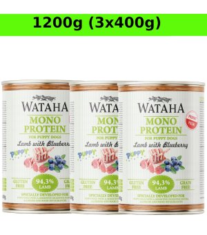 Wataha karma mokra dla szczeniąt MONO Jagnięcina z Borówką Amerykańską 1200g
