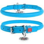 WAU DOG obroża GLAMOUR niebieska M 39-47cm/10mm okrągła