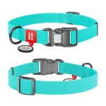WAU DOG obroża nylonowa turkusowa L 34-49cm/25mm z plastikowym zapięciem