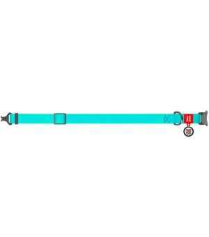 WAU DOG obroża nylonowa turkusowa L 34-49cm/25mm z metalowym zapięciem