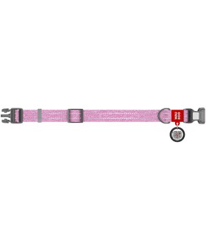 WAU DOG obroża RE-COTTON różowa XS 20-30cm/10mm
