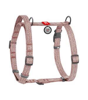 WAU DOG Szelki z rączką RE-COTTON Brązowe S 