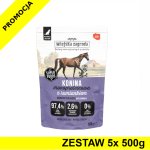 Wiejska Zagroda karma mokra dla psów dorosłych MONO Konina z Rumiankiem 5x 500g ZESTAW
