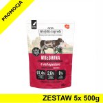 Wiejska Zagroda karma mokra dla psów dorosłych MONO Wołowina z Ostropestem 5x 500g ZESTAW