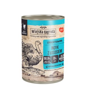 Wiejska Zagroda KOT - Indyk z łososiem 400g