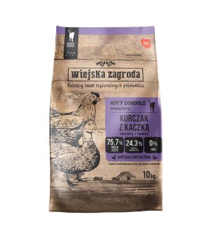 Wiejska Zagroda KOT karma kurczak z kaczką 10kg