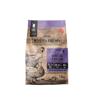 Wiejska Zagroda KOT karma kurczak z kaczką 1,6kg