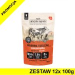 Wiejska Zagroda KOT karma mokra dla kotów dorosłych - Wołowina z Cielęciną i Kocimiętką 12x 100g ZESTAW