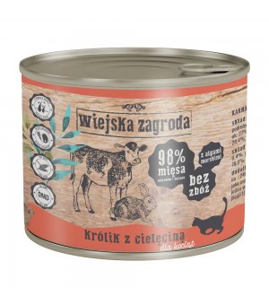 Wiejska Zagroda KOT - kitten królik cielęcina 200g